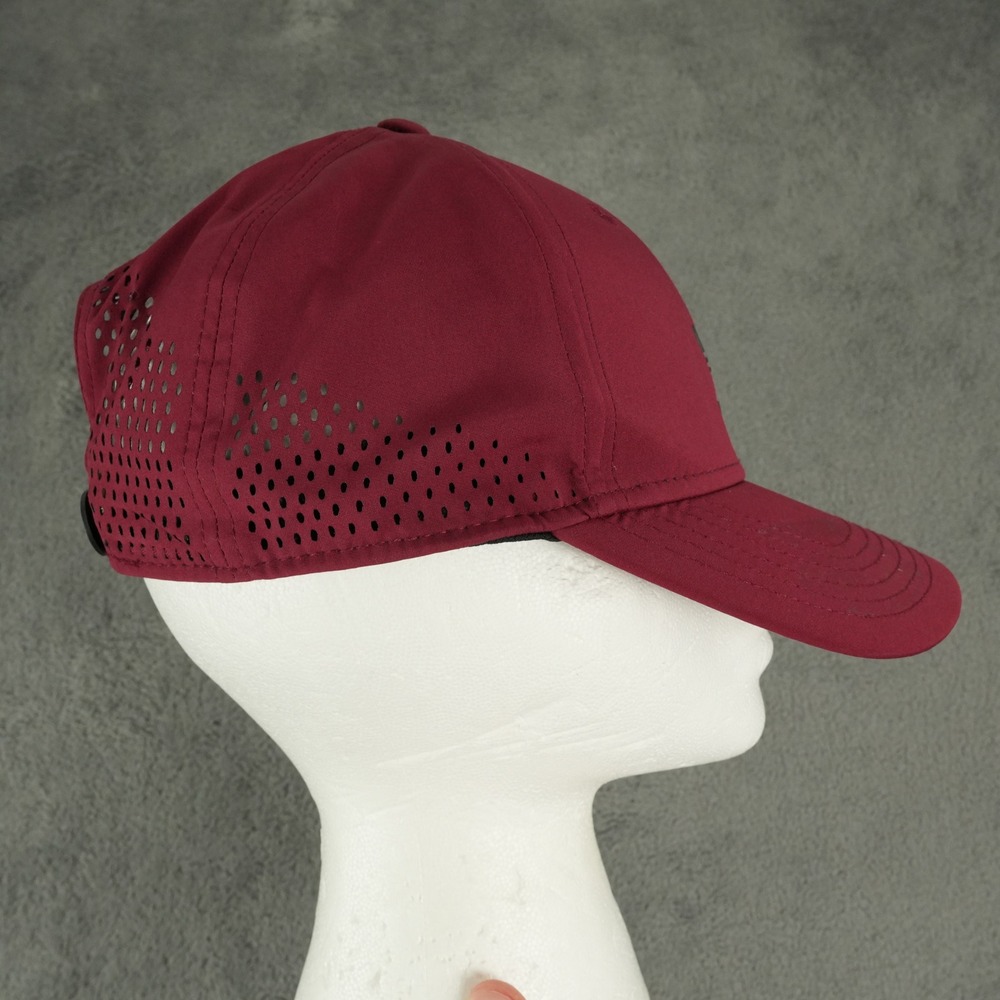 Adidas Originals Hat Mens OSFM Maroon Tech Mesh‎ Perforated Snapback Trefoil - Picture 2 of 10